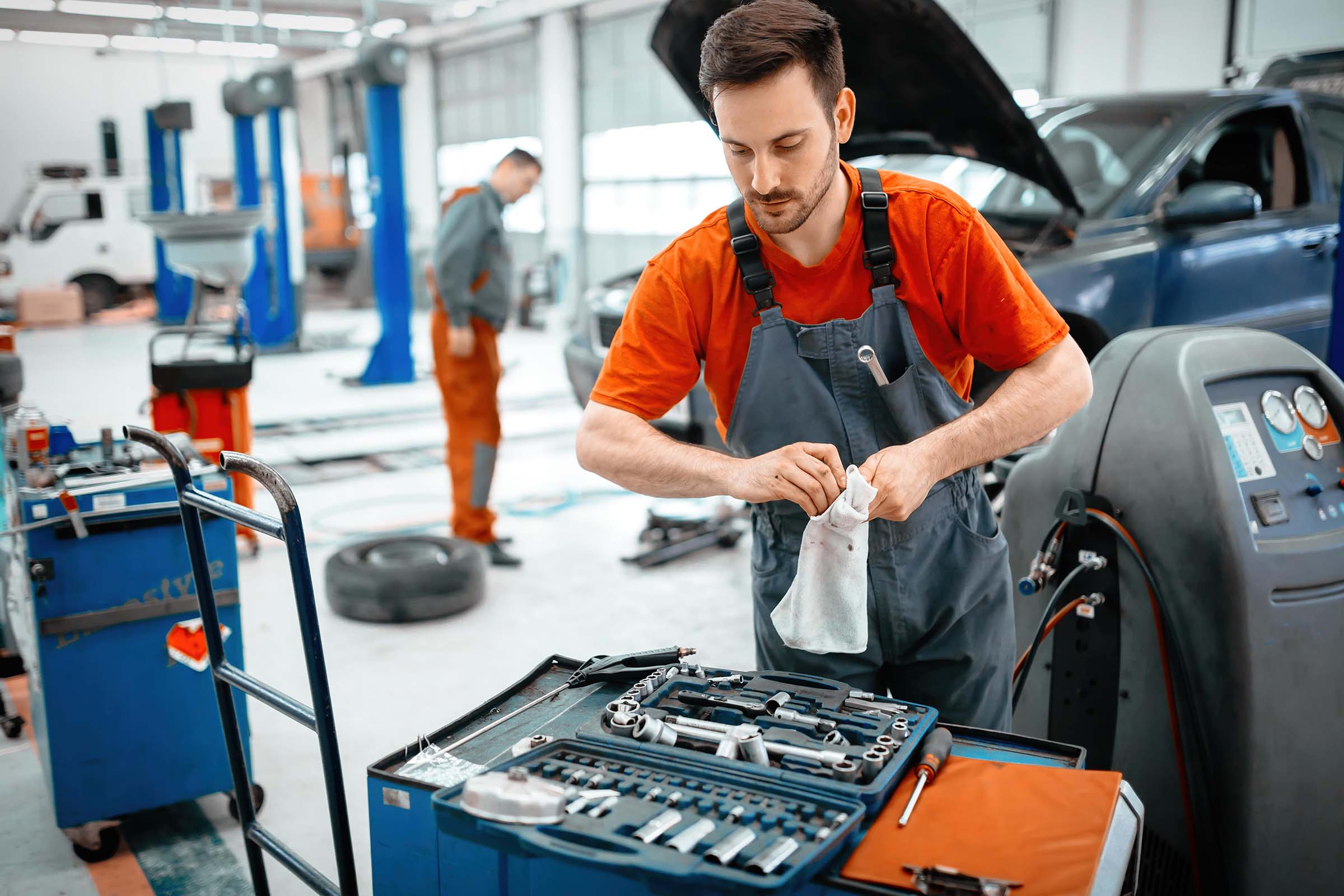 Our mechanic at work